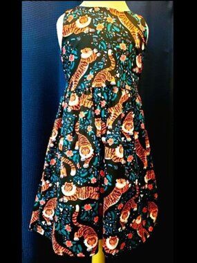 New Eva Rose Tiger Floral Print Girls Dress
